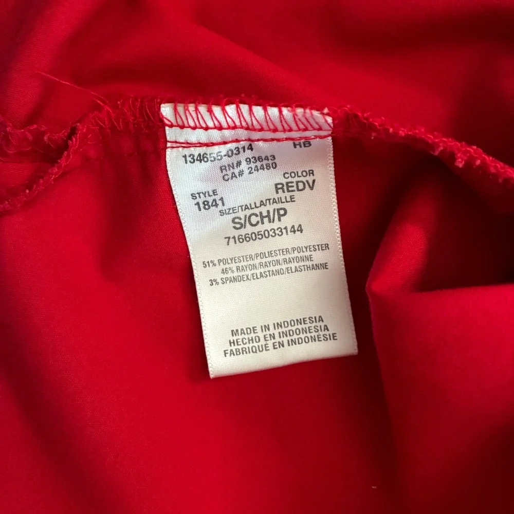Women's Red Cherokee Scrub Pants Style 1841 - Matching top available Size XS